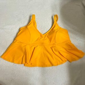 Cupshe Yellow Ruffle Bikini Top